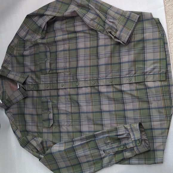 Swiss Tech Other - Men's SwissTech Army Green Multi-Colored Long Sleeve Dress Shirt Size 3XL